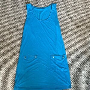 Blue basic comfy summer dress - size XXL